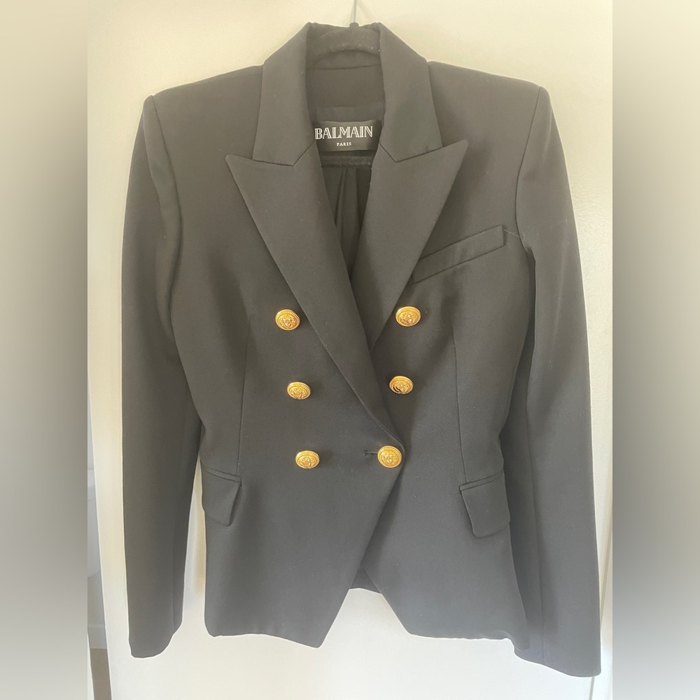 Balmain Black Blazer with Gold Buttons / 38 m - Picture 5 of 14